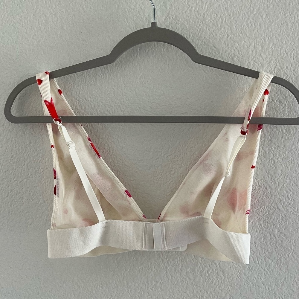 LIMITED EDITION SKIMS | Plunge Cotton Bralette Marble Heart And Arrow | Size L - Picture 7 of 11